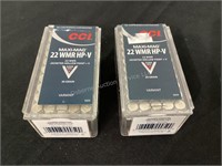 2 New Boxes of 22 WMR HP+V Bullets