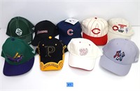 LARGE LOT OF VINTAGE SPORTS HATS & MORE