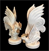 Lefton Rooster Figurines