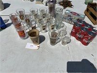 LARGE LOT OF COCA COLA THEMED GLASSES
