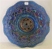 Captive Rose 9" plate - blue