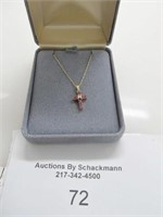 S&H OR H&S RED CROSS NECKLACE...18"
