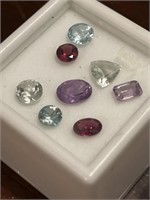 Collection of (8) Gemstones in Protective Cubed
