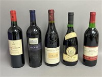 Selection of Five Red Wines