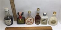 6 vintage liquor bottles * Mogen David Concord