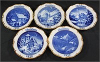 (5) Dresden Christmas Plates ('72-76)