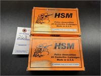 2 Boxes HSM Police 30-06 SPRG Ammo