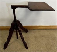 NEAT WALNUT 1880'S SWIVEL TOP DRINK - WORK TABLE