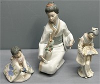 3 NAO Keisha Porcelain Figures