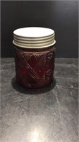 Red Jelly Jar With Lid