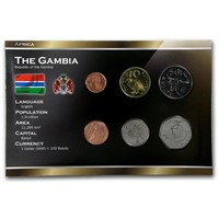The Gambia 1 Butut To 1 Dalasi 6-coin Set Unc