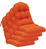 QILLOWAY INDOOR/OUTDOOR ORANGE HIGH BACK CHAIR