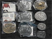 Hesston NFR Buckles, Assorted Lot of (10) NOS
