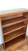Book shelf, 4 adjustable spaces, dark pine stain