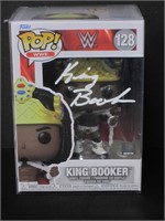 King Booker WWE signed Funko Pop Figure COA