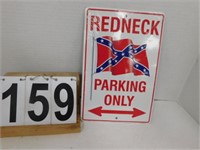 Red Neck No Parking Sign 12" X 8" Metal