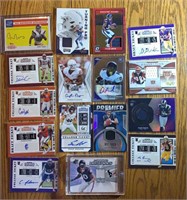 (16) NFL Rookie Autographed/Jersey Cards