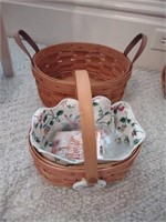 Pair of Longaberger baskets includes Tea for two