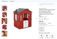 B1830  Little Tikes Cape Cottage House, Red