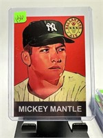 MICKEY MANTLE BASEBALL CARD FACSIMILE SIGNATURE