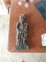 18in carved wood Statue