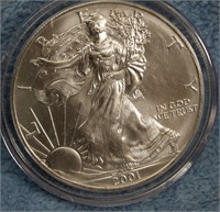 2001 UNC 1 OZ Fine Silver Eagle
