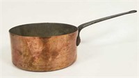 Antique copper & iron pot with New York stamp -