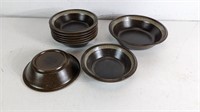 (1) Mikasa Brown Stoneware Bowls Set