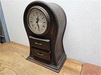 Moderned Styled Clock with 2 Keepsake Drawers