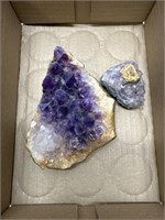 Purple Amethyst crystal rock
