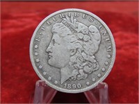 1890 O -Morgan Silver dollar US coin.