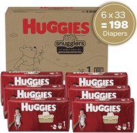 HUGGIES 198 PCS BABY DIAPERS SIZE 1