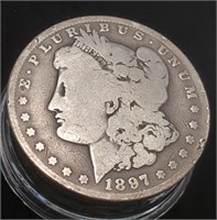 1897 O Morgan Silver Dollar 90% Silver 38.1MM,