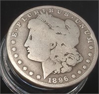 1896 O Morgan Silver Dollar 90% Silver 38.1MM,