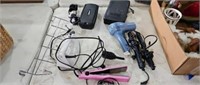 iron, blow dryer, (2) hair cutting sets & more