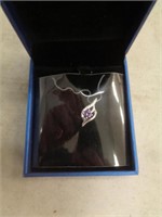 STERLING SILVER NECKLACE W AMETHYST