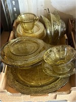 Collection of Madrid Depression Glass & More