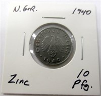 1940 Nazi Germany 10 PFG Zinc