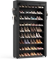 LANTEFUL Shoe Rack with Covers - 10 Tiers Tall