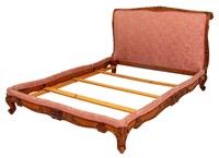 Paul Sormani Louis XV Style Walnut Upholstered Bed