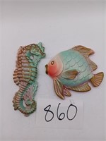 Vintage Miller Studio Chalk Seahorse fish 1967