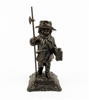 Cast Iron Night Watchman Matchstick Holder