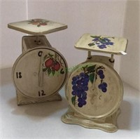 Vintage scales that have been shabby chic hand