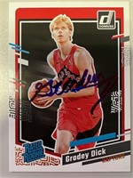 Raptors Gradey Dick Signed Card with COA