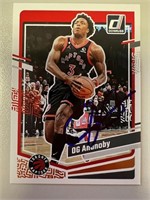 Raptors Og Ananoby Signed Card with COA