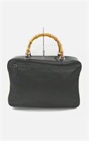 Authentic Gucci Hand Bag Black Nylon 1410754