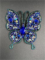 Gorgeous blue butterfly brooch and pendant