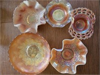 Assorted Amber Bowls