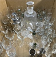 Assorted Glassware, Shaker , And More