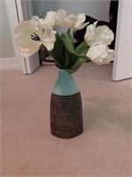 Ceramic Vase with Artificial Flower